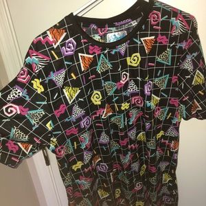 Retro 80s and 90s pattern T Shirt